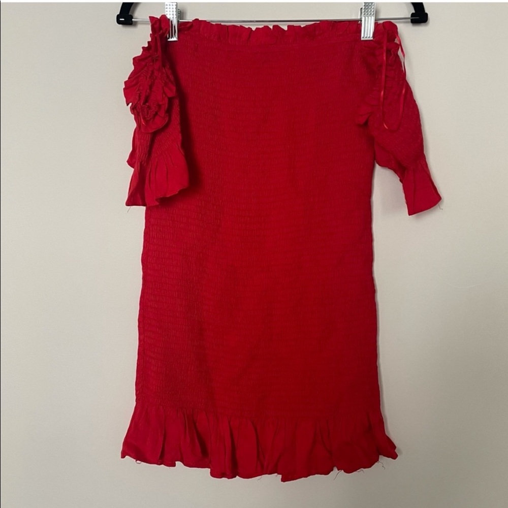 Cotton Candy LA Ruched Red Tube Dress